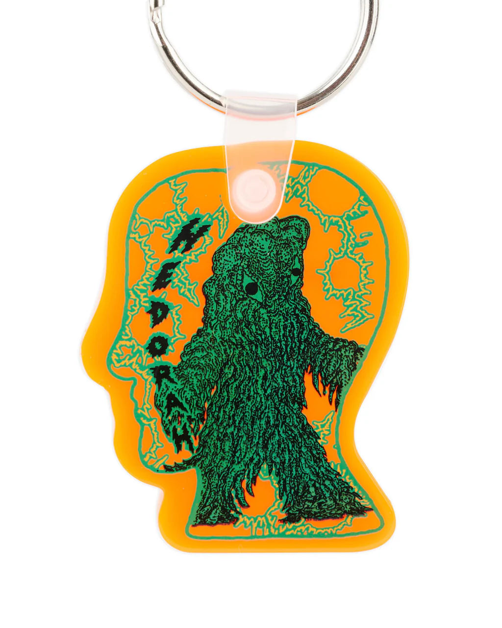 Brain DeadxGodzilla Hedorah Logohead Keychain - Clear Orange 4