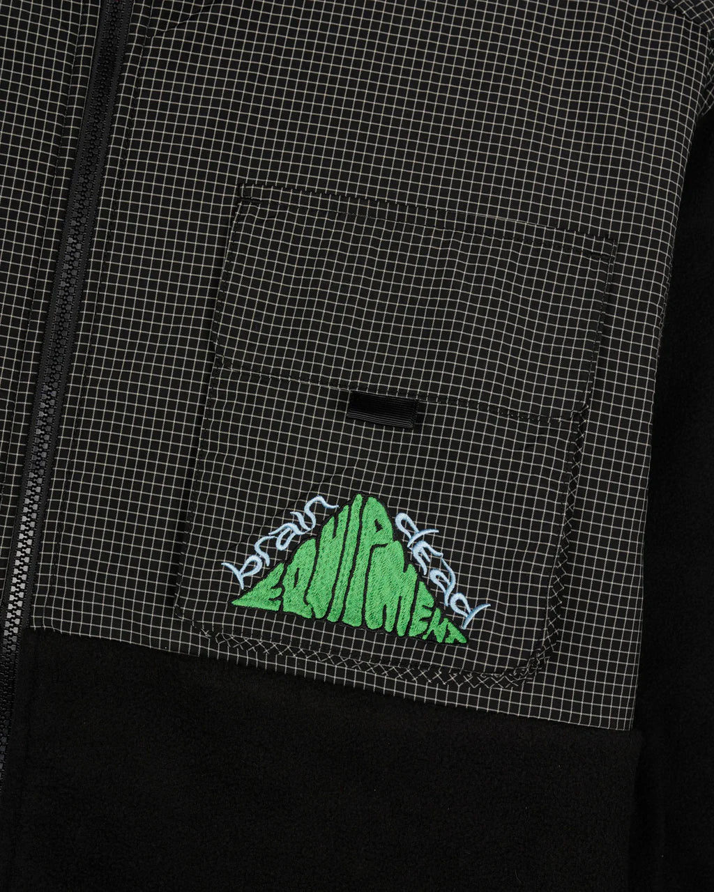 EQUIPMENT RIPSTOP ZIP FLEECE JACKET - BLACK 3