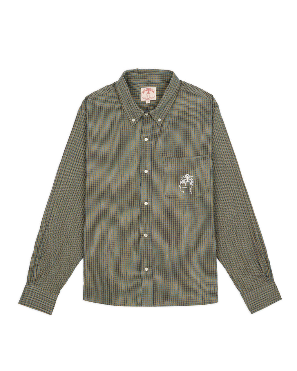 BB CALIFORNIA CHECK OXFORD BUTTON UP SHIRT - GREEN 1