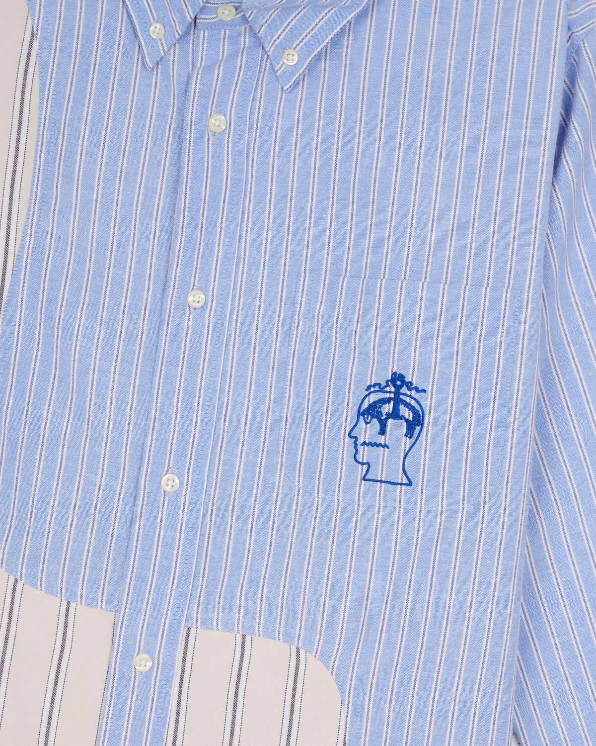 BB CALIFORNIA ORGANIC PANEL OXFORD BUTTON UP - LIGHT BLUE 3