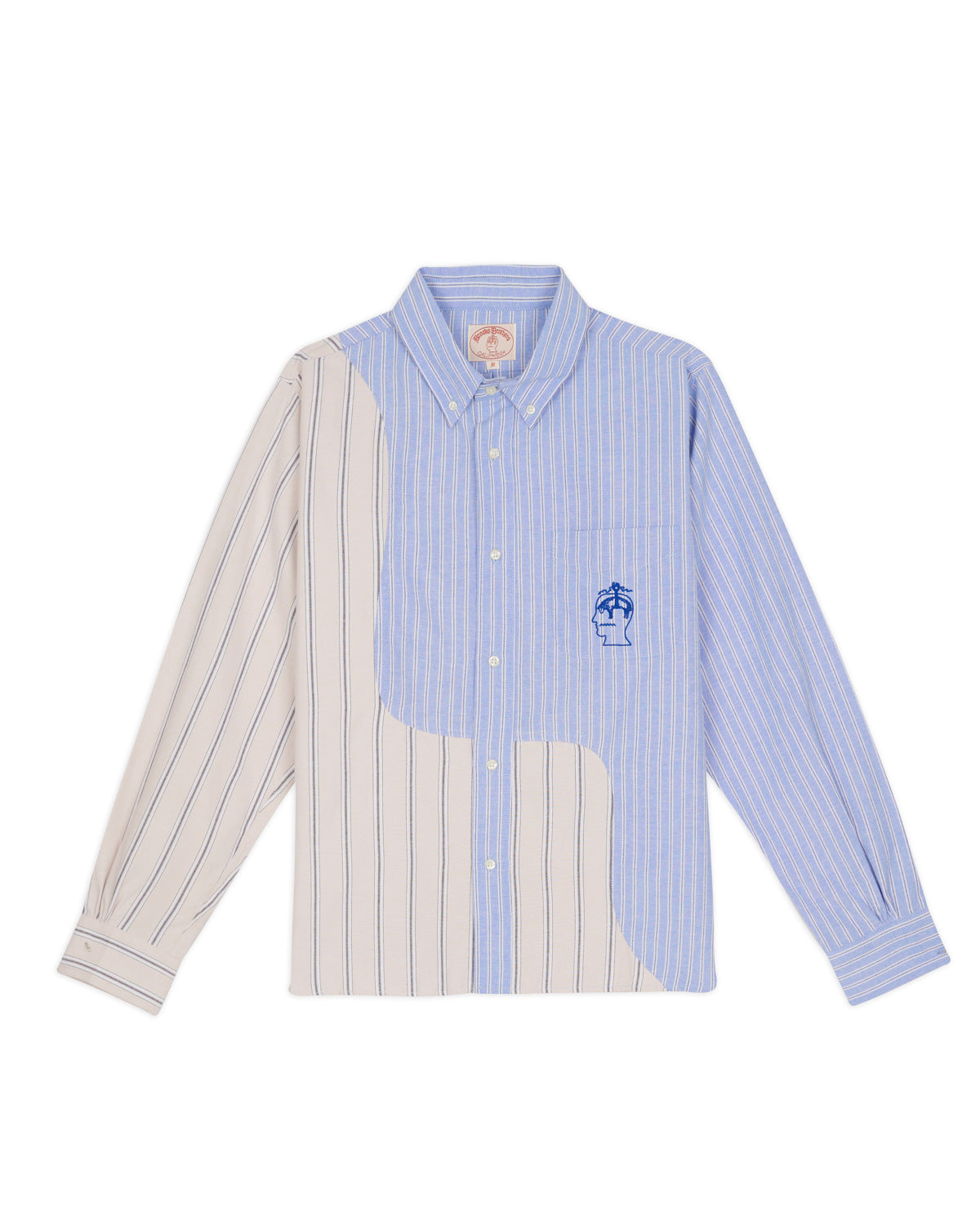 BB CALIFORNIA ORGANIC PANEL OXFORD BUTTON UP - LIGHT BLUE 1