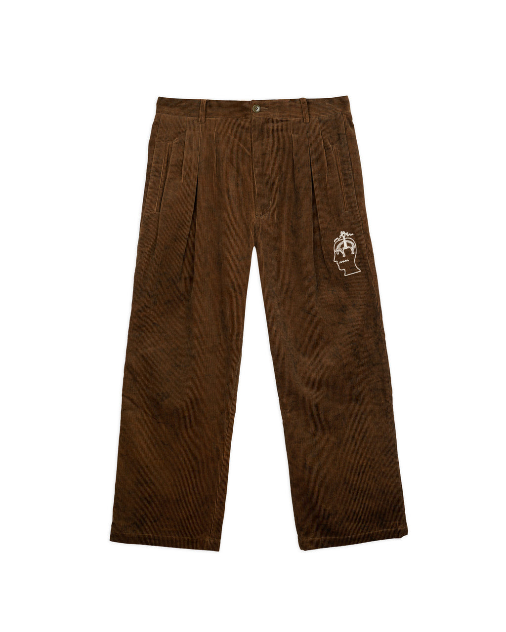 BB CALIFORNIA PLEATED TROUSER - BROWN