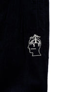 BB CALIFORNIA PLEATED CORDUROY TROUSER - MIDNIGHT BLUE 3