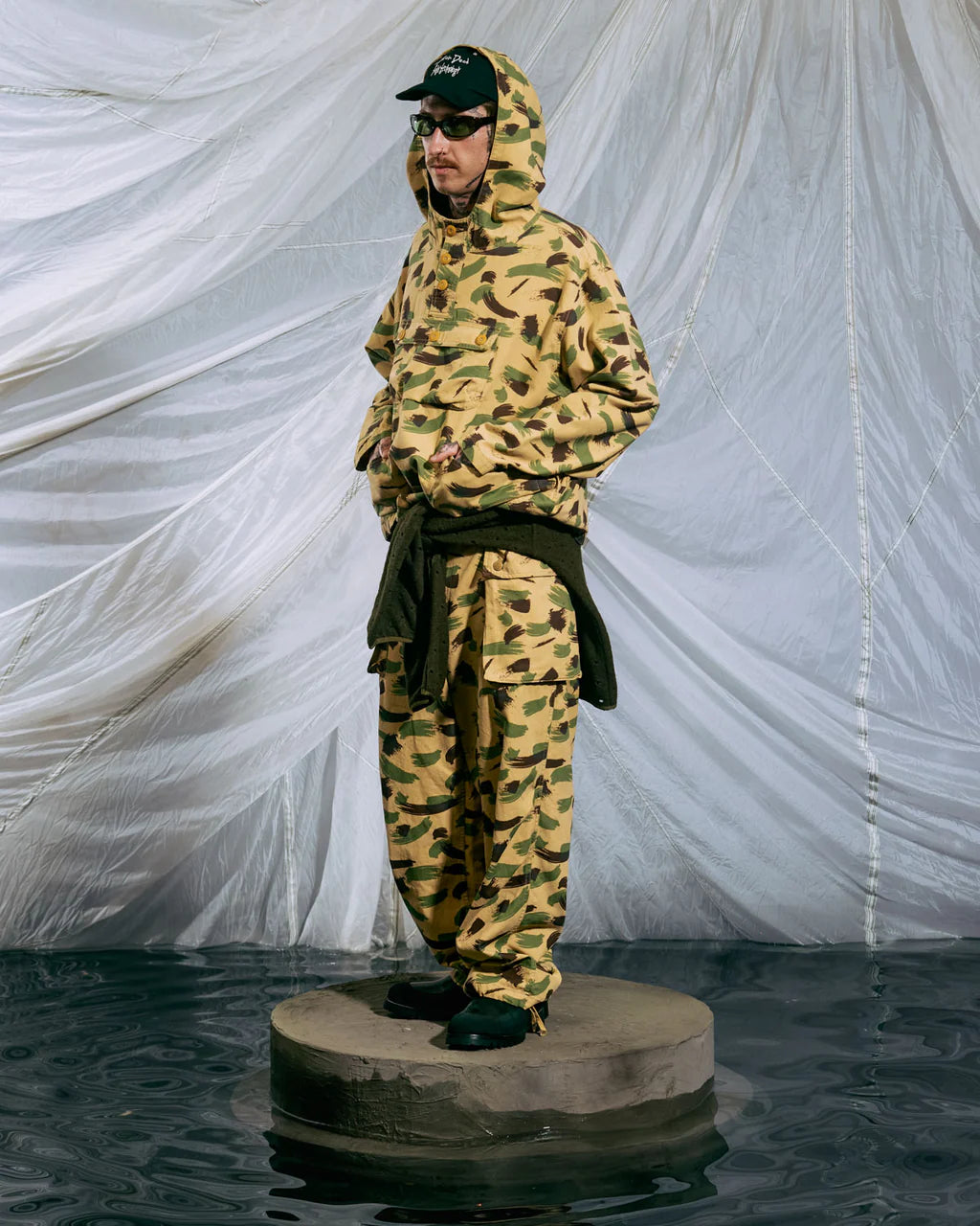 BRUSHSTROKE CAMO SMOCK - GREEN 5