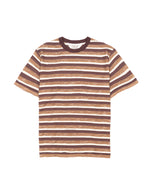 CASEY STRIPED T-SHIRT  - COFFEE 1