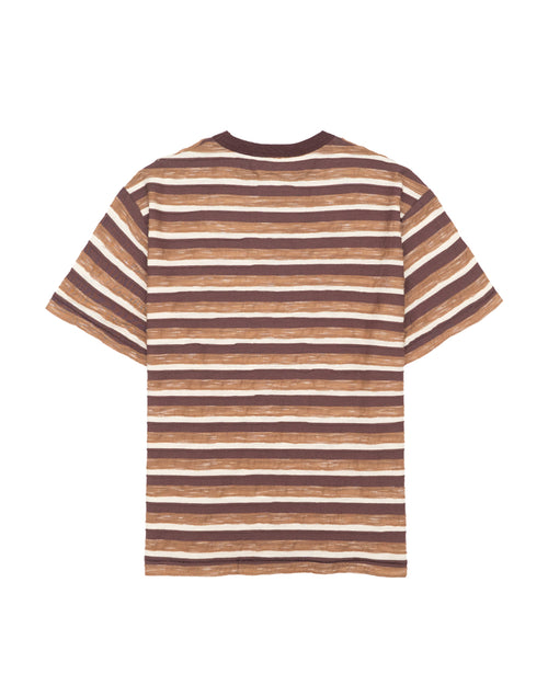 CASEY STRIPED T-SHIRT  - COFFEE 2