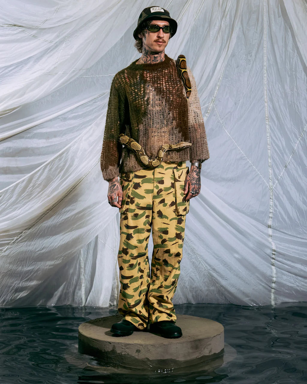 CANVAS OVERPANT  - BRUSHSTROKE CAMO 3