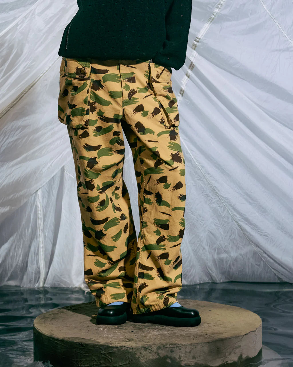CANVAS OVERPANT  - BRUSHSTROKE CAMO 4