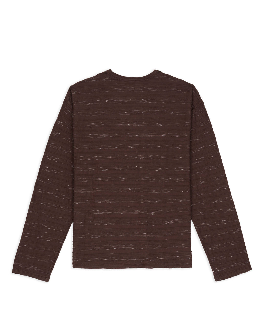 CASEY STRIPE LONG SLEEVE T-SHIRT - BROWN 3