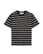 CASEY STRIPED T-SHIRT - BLACK 1