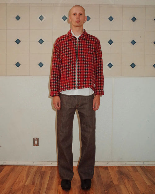 CHECK MATE FLANNEL ZIP SHIRT - BLACK MULTI 2