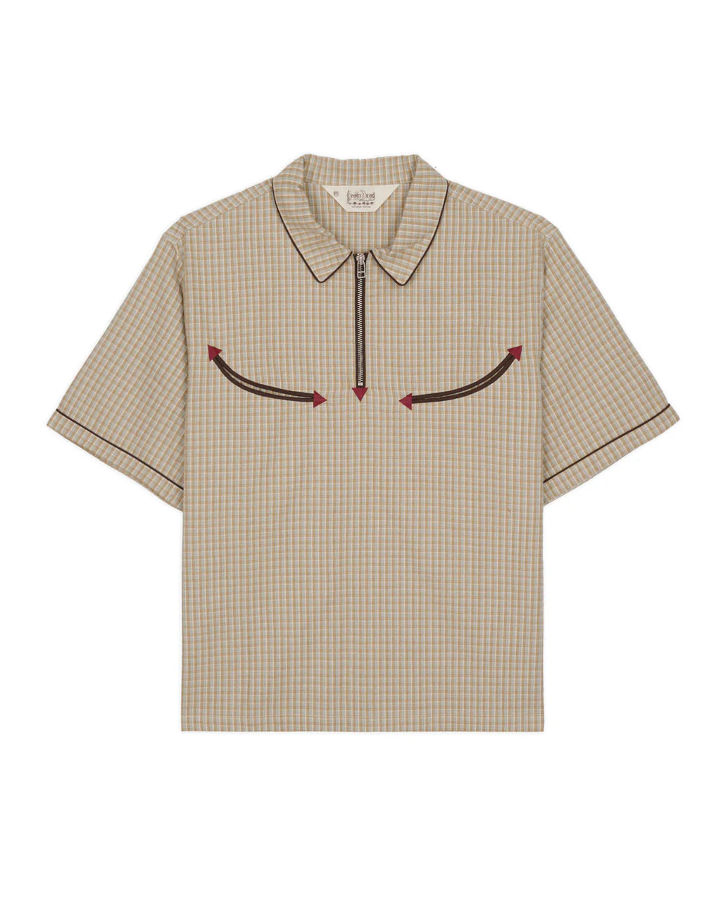 CHECK WESTERN SHIRT - TAUPE 1
