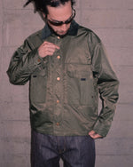 CROPPED CHORE JACKET - GREEN 4