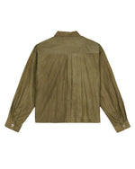 CROPPED NYLON BUTTON UP SHIRT - ARMY 2