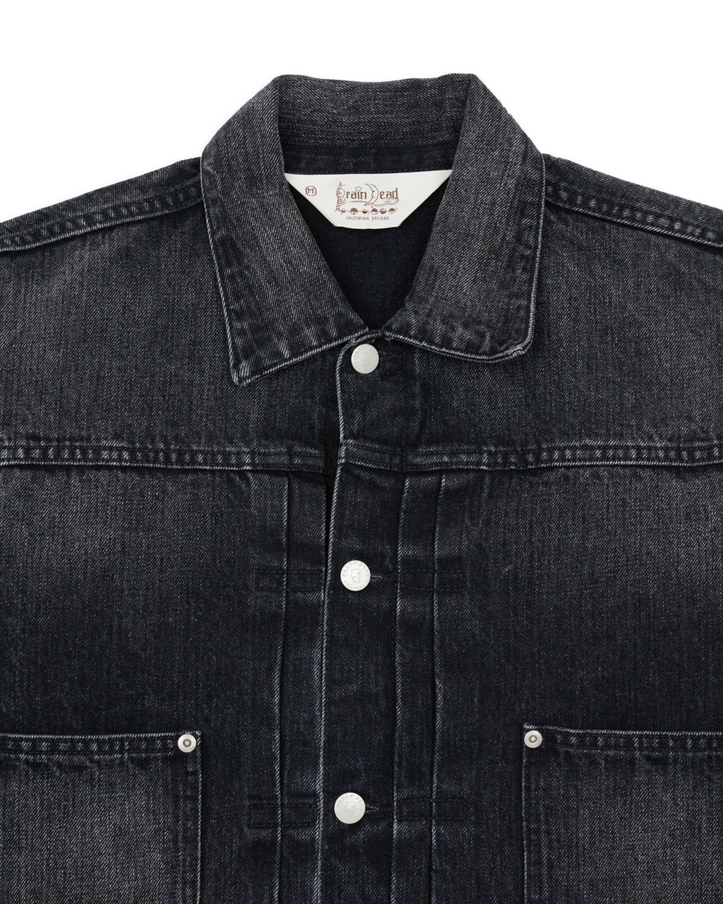 13.2OZ SELVEDGE DENIM TRUCKER JACKET - WASHED BLACK 6