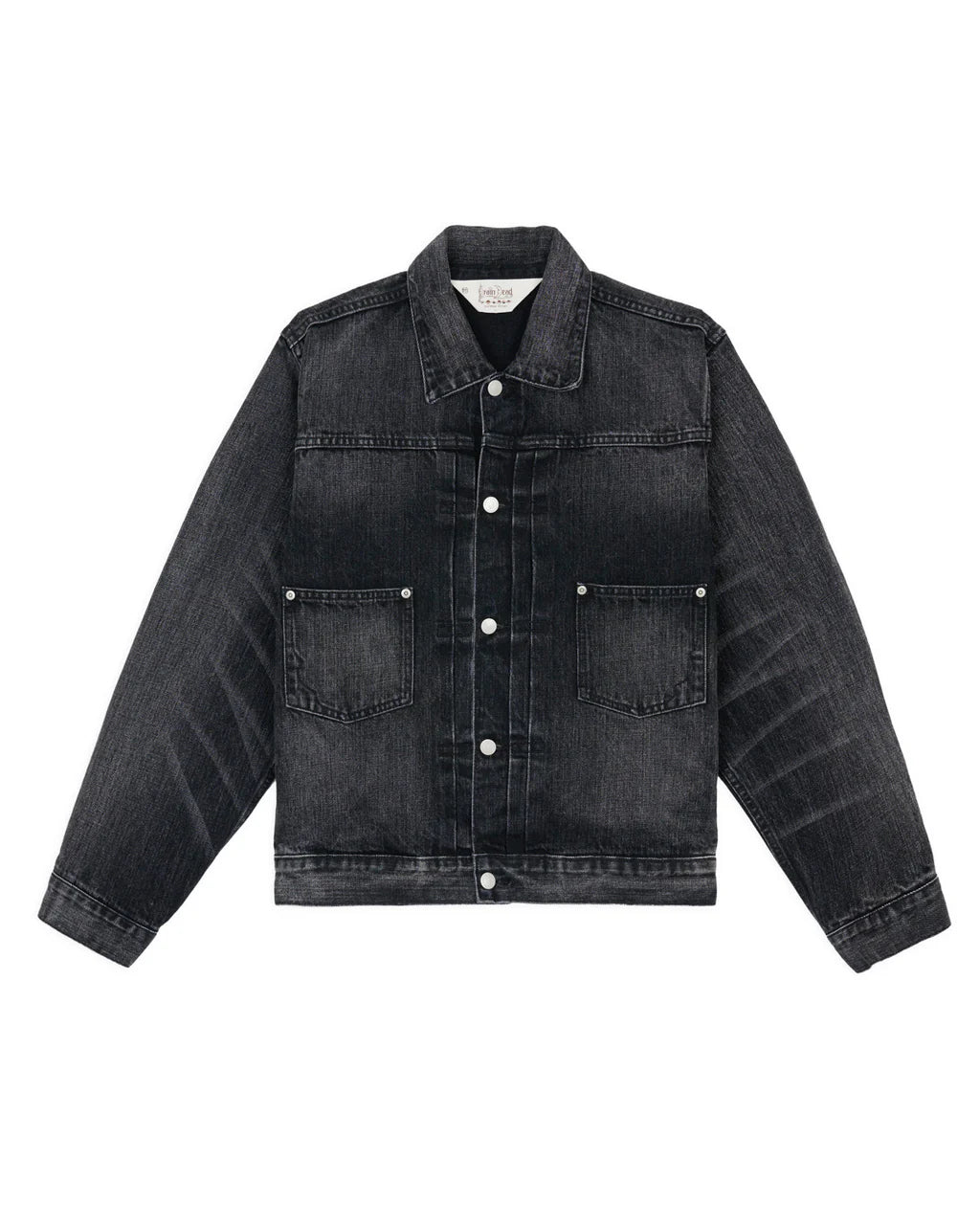 13.2OZ SELVEDGE DENIM TRUCKER JACKET - WASHED BLACK 1