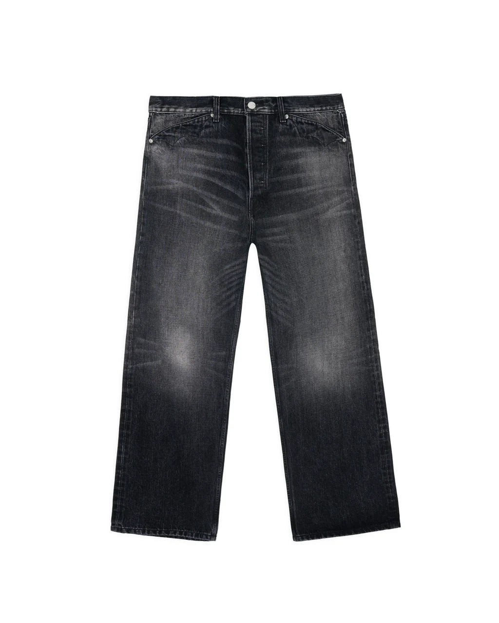 13.2OZ TYPE 00 SELVEDGE DENIM PANT - WASHED BLACK 1