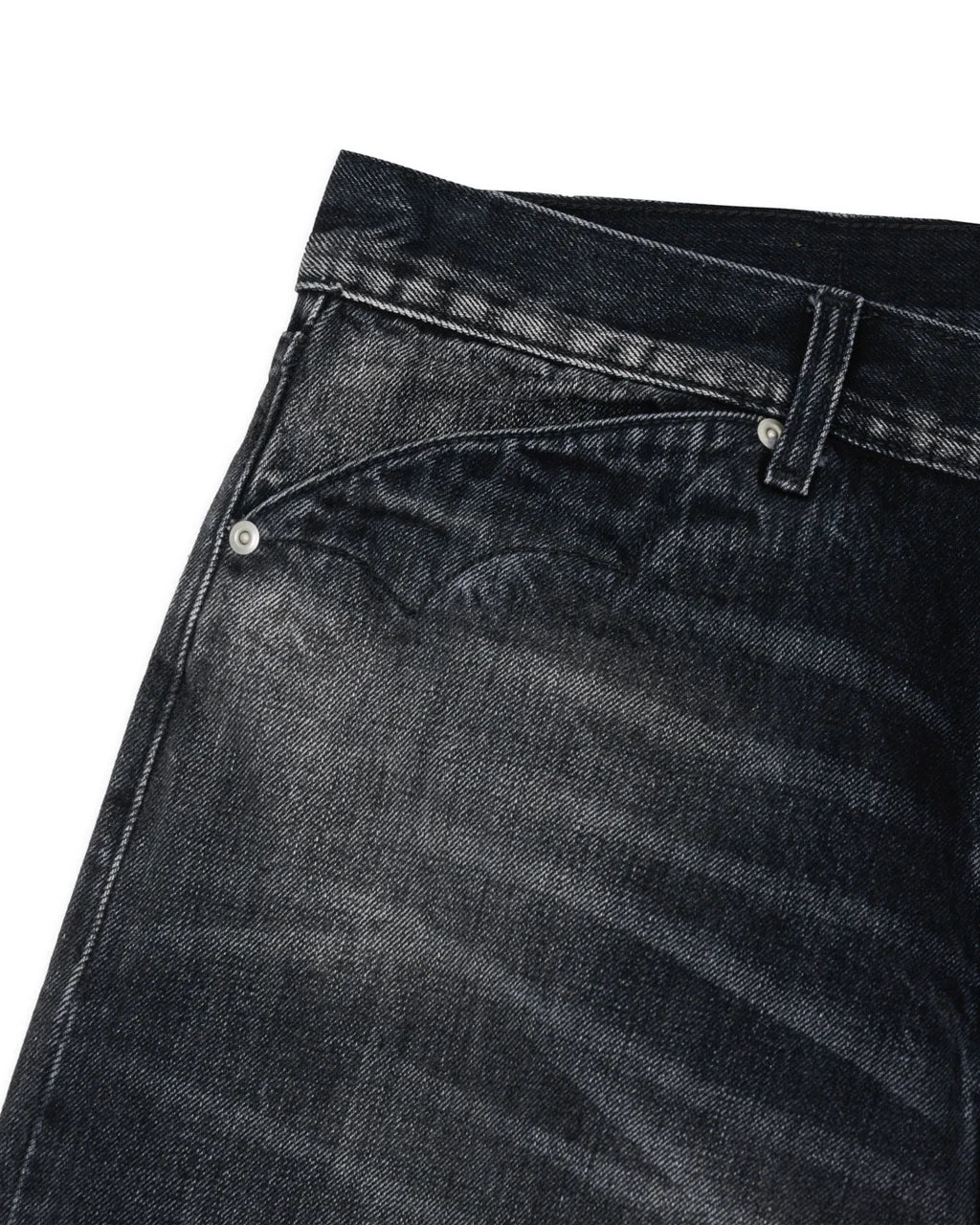 13.2OZ TYPE 00 SELVEDGE DENIM PANT - WASHED BLACK 6