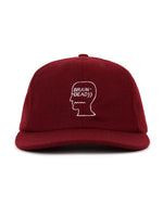 FLANNEL LOGOHEAD 6 PANEL HAT - BURGUNDY 1
