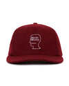 FLANNEL LOGOHEAD 6 PANEL HAT - BURGUNDY