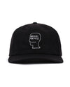 FLANNEL LOGOHEAD 6 PANEL HAT - BLACK