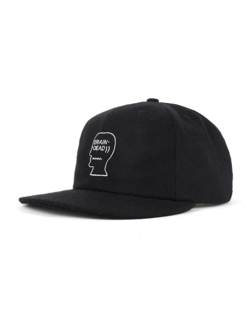 FLANNEL LOGOHEAD 6 PANEL HAT - BLACK 2