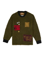 FUTURE VISION BOXY KNIT SWEATER - OLIVE 1