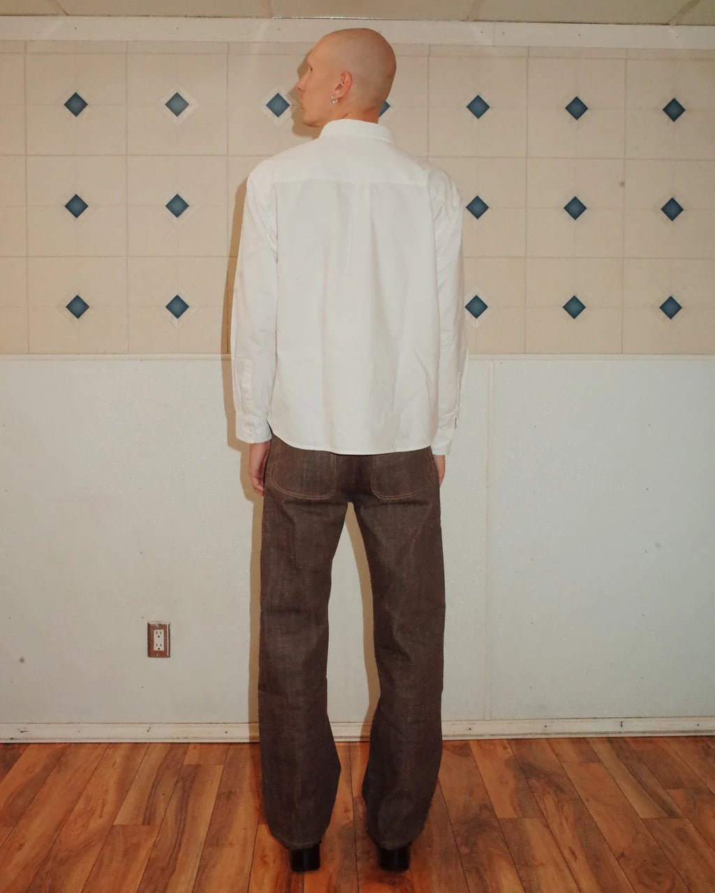 GASPAR HEART BUTTON UP OXFORD - WHITE 4