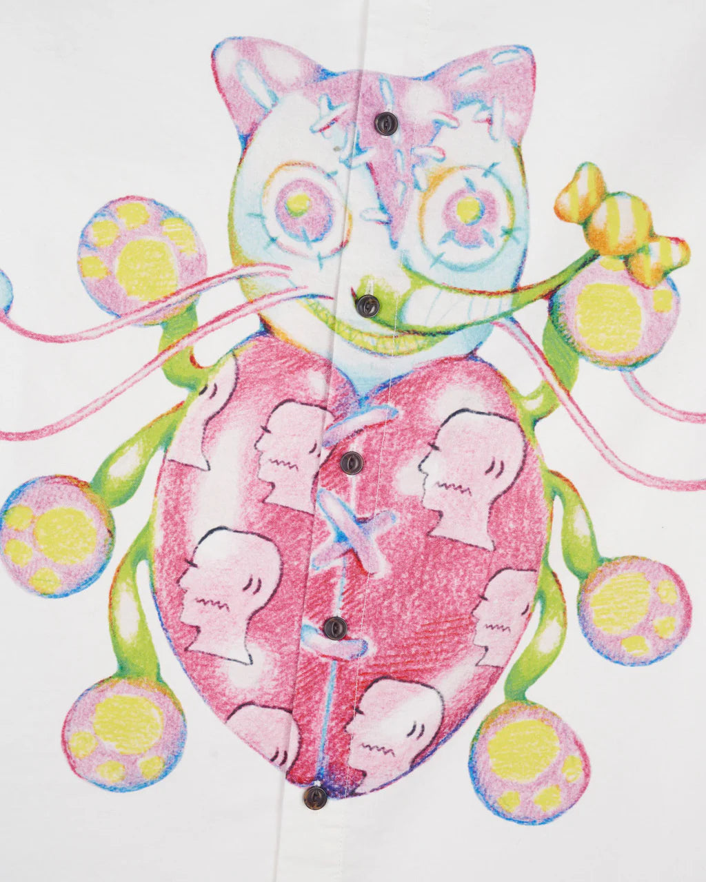 GASPAR HEART BUTTON UP OXFORD - WHITE 6