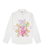 GASPAR HEART BUTTON UP OXFORD - WHITE 1