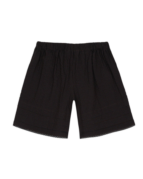 GINGHAM SHORTS  - BLACK 2