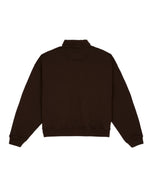HALF ZIP COLLARED SWEATSHIRT - BROWN 5