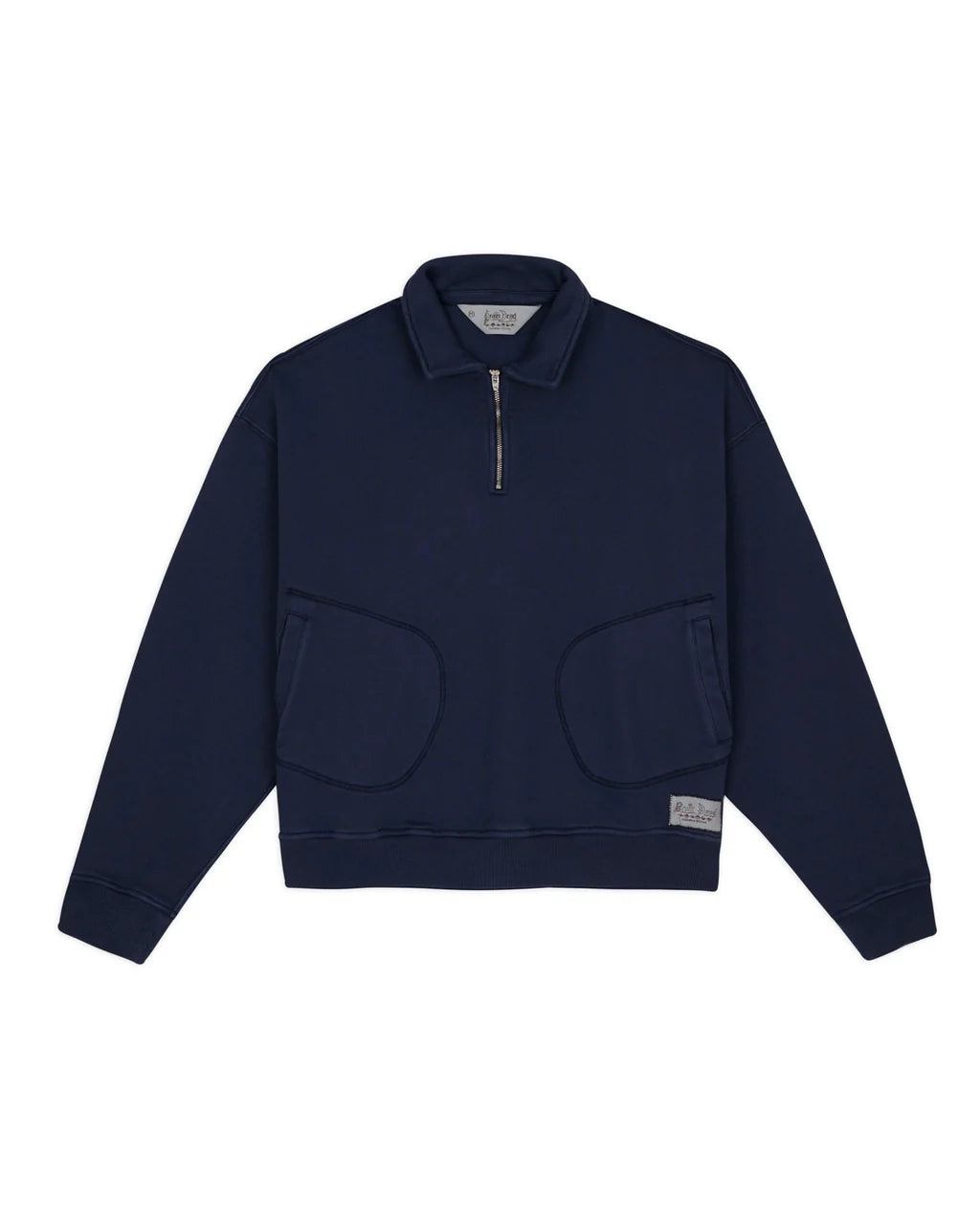HALF ZIP COLLARED SWEATSHIRT - MIDNIGHT