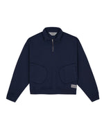 HALF ZIP COLLARED SWEATSHIRT - MIDNIGHT 1