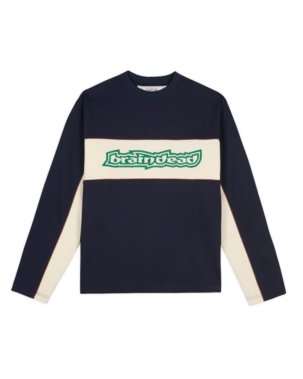 HEAVYWEIGHT PANELED LONG SLEEVE SHIRT - NAVY