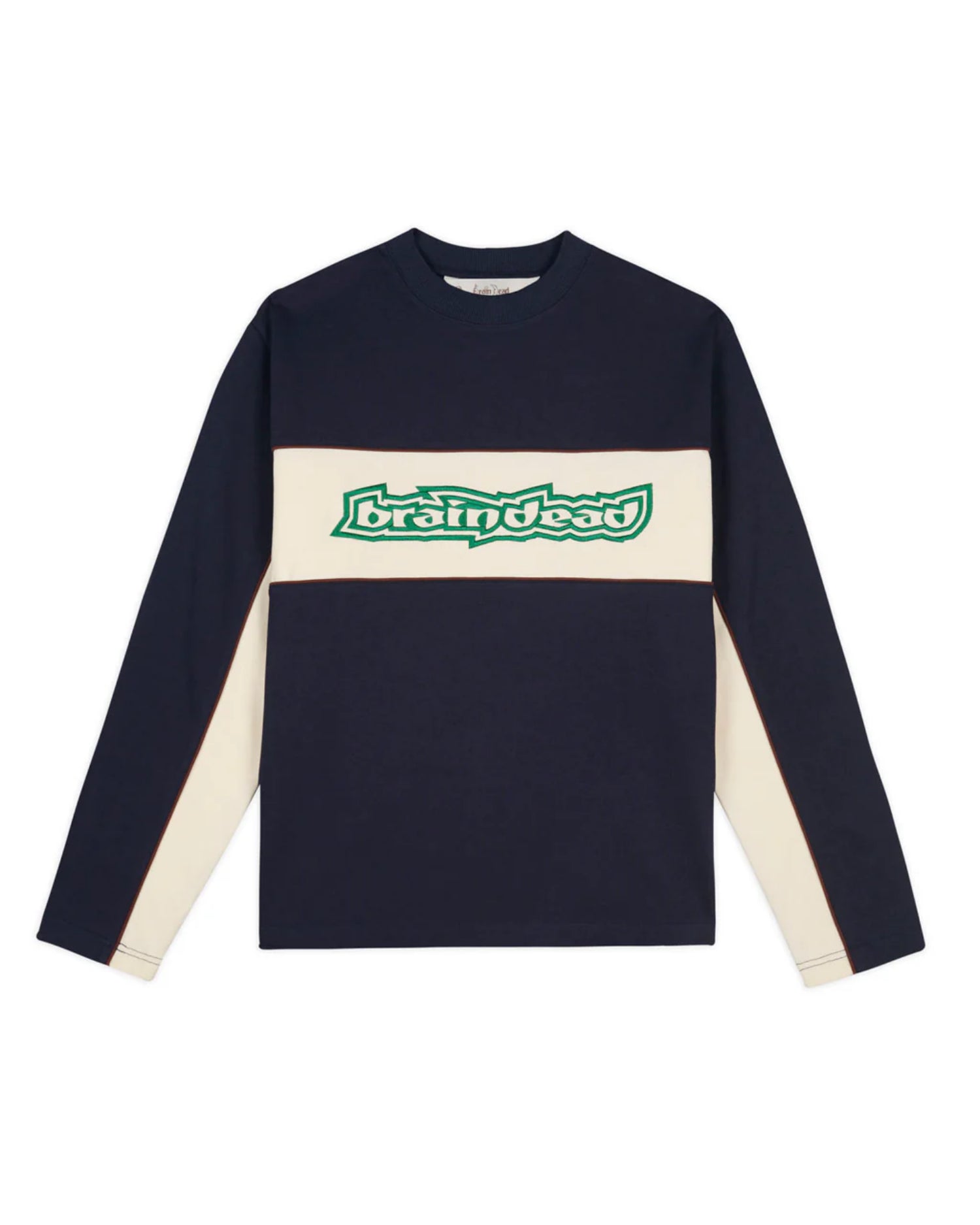 HEAVYWEIGHT PANELED LONG SLEEVE SHIRT - NAVY 1