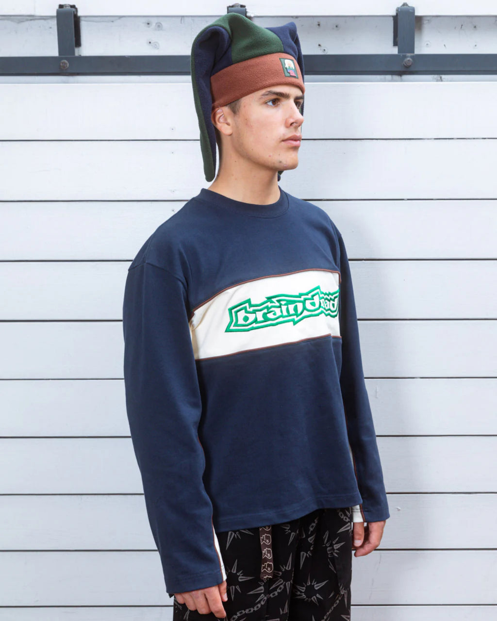HEAVYWEIGHT PANELED LONG SLEEVE SHIRT - NAVY 6