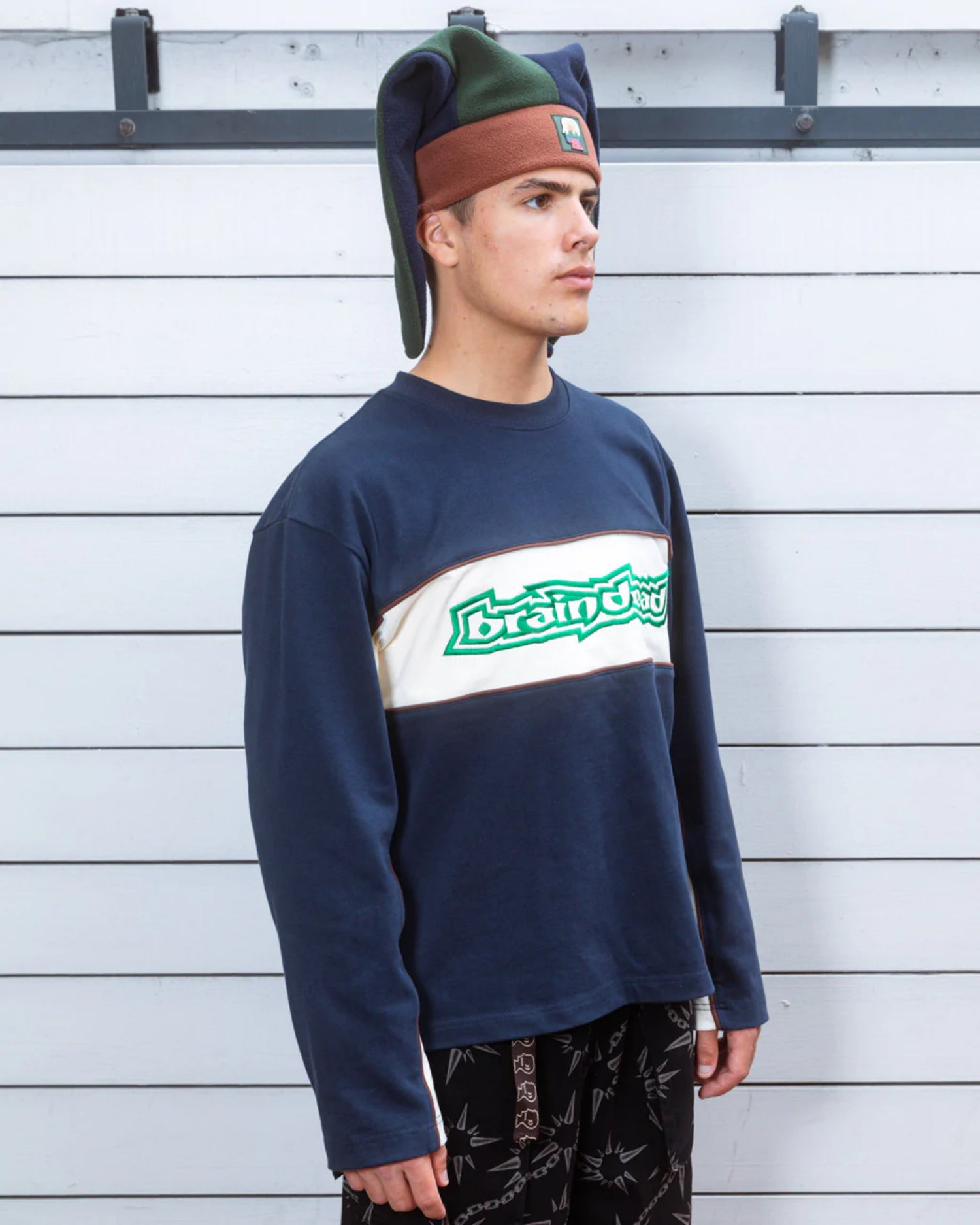 HEAVYWEIGHT PANELED LONG SLEEVE SHIRT - NAVY 6
