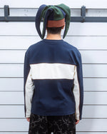 HEAVYWEIGHT PANELED LONG SLEEVE SHIRT - NAVY 7