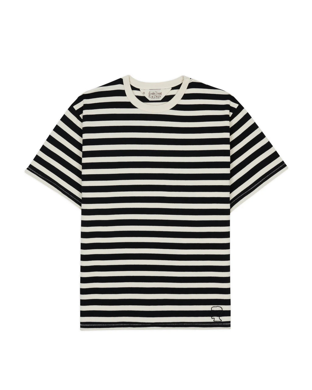 HEAVYWEIGHT STRIPE T-SHIRT - BLACK