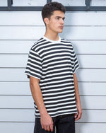 HEAVYWEIGHT STRIPE T-SHIRT - BLACK 3