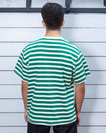 HEAVYWEIGHT STRIPE T-SHIRT - GREEN 3
