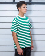 HEAVYWEIGHT STRIPE T-SHIRT - GREEN 4