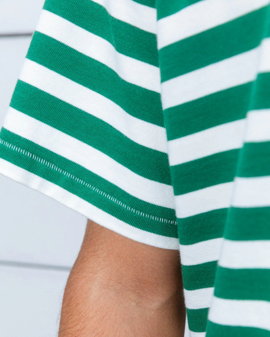 HEAVYWEIGHT STRIPE T-SHIRT - GREEN 5