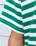 HEAVYWEIGHT STRIPE T-SHIRT - GREEN 5