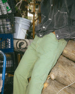 TYPE 00 HICKORY STRIPE DENIM PANT - GREEN 2