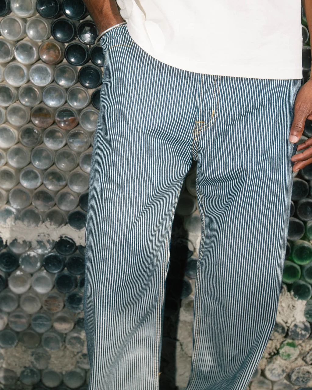 TYPE 00 HICKORY STRIPE DENIM PANT - NAVY 5