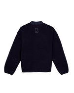 HOLE MOCK NECK PULLOVER - NAVY 2
