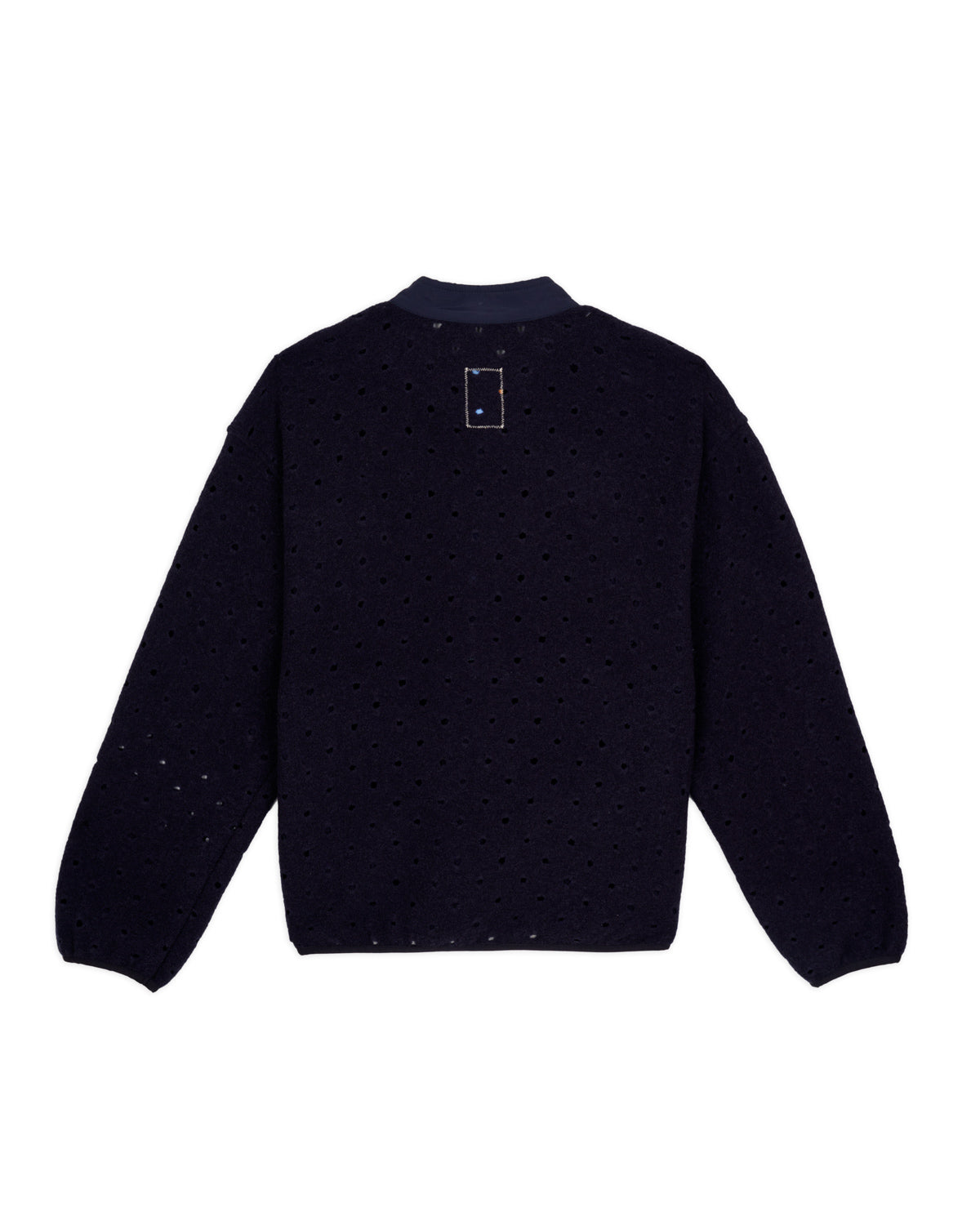 HOLE MOCK NECK PULLOVER - NAVY 2