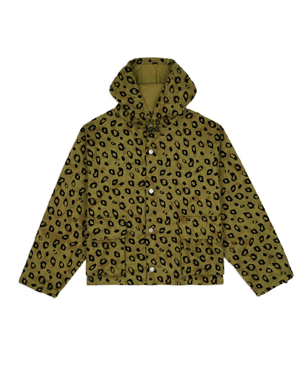 HOODED CHORE COAT - FLOCKED LEOPARD CAMO 1